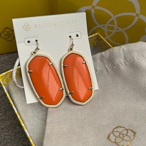 Orange/gold Danielle (bigger size) Kendra Scott earrings